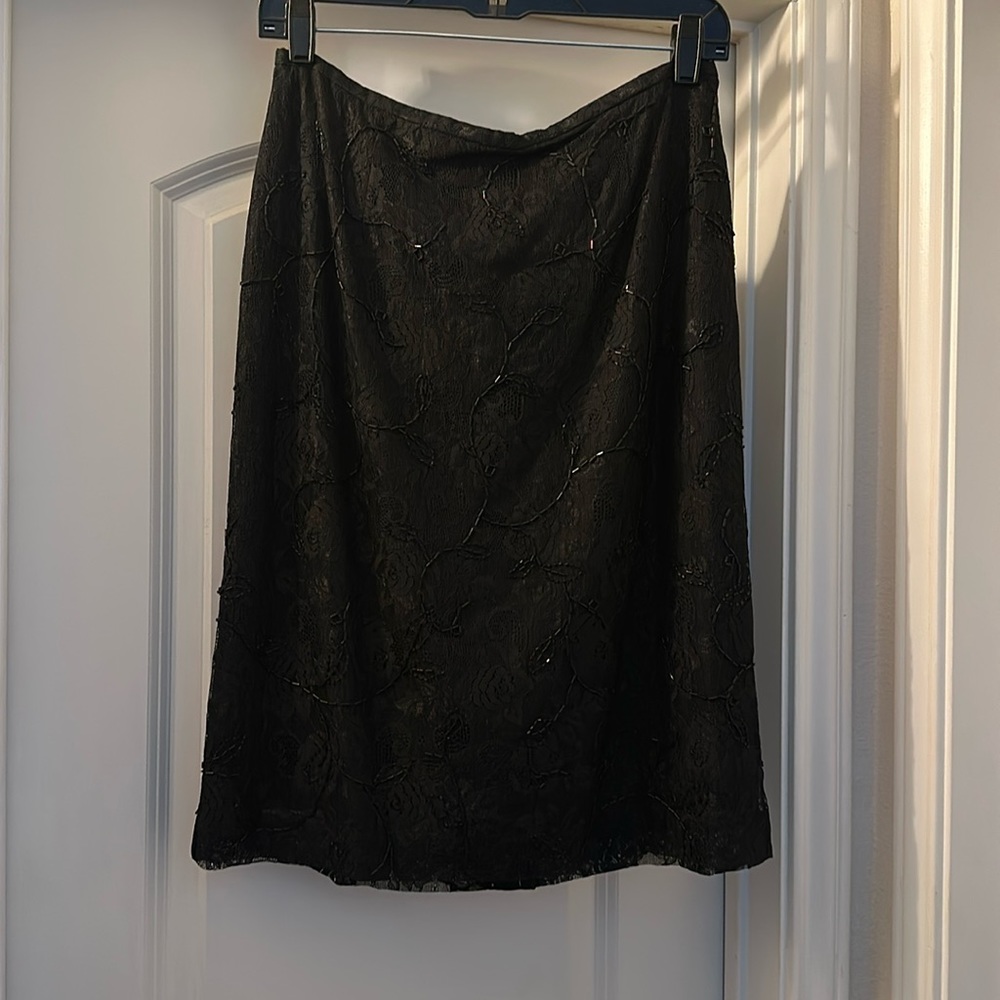 Black lace skirt